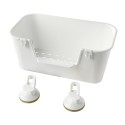 STUGVIK Basket with suction cup, white