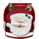 Christmas Happy Santa Fabric Toilet Seat Cover and Rug Bathroom Commode Set