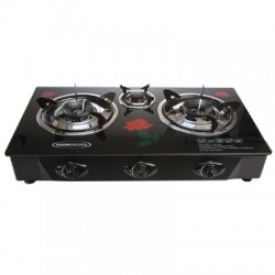 Haier Thermocool 3 Hob Glass Top Gas Cooker 77650-0110