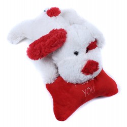 Plush Dog with Red 'I Love You' Bone by Beverly Hills Teddy Bear Co