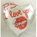 18" P.S I Love You Heart Shaped Foil Balloon- 24