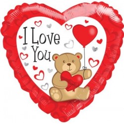 Single Source Party Suppies - 18" I Love You Bear Withs Mylar Foil Balloon