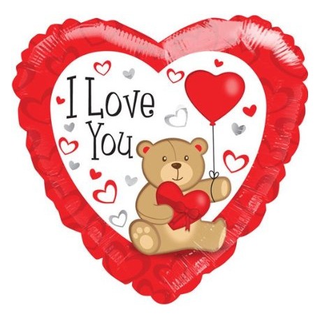 Single Source Party Suppies - 18" I Love You Bear Withs Mylar Foil Balloon