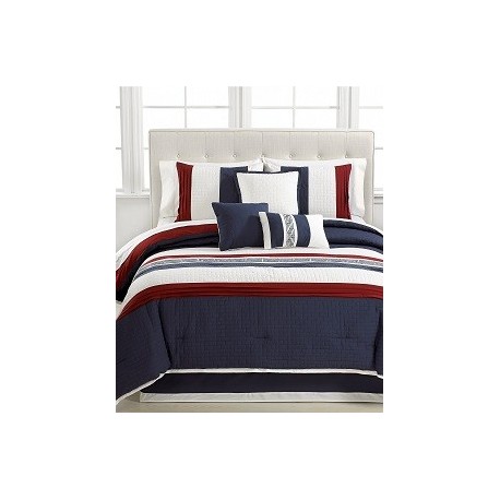 Ethan 7 Piece California King Embroidered Comforter Set