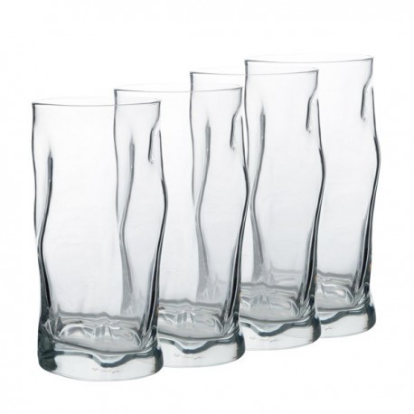 Bormioli Rocco Sorgente Cooler Glasses, Set of 4, Made in Italy