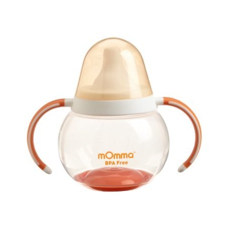 Lansinoh momma Spill Proof Cup with Dual Handles, Orange