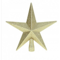 Glitter Star Christmas Tree Topper - Gold (20cm)