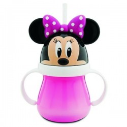 Minnie Mouse Head Cup with Handle and Straw - Minnie Mouse Kids Cup
