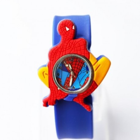 Spiderman Boys Kids Slap On Wrist Watch Quartz Funny