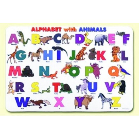 Alphabet With Animals Placemat by Painless Learning