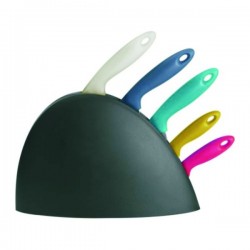 SLIPAD Knife block with 5 knives, multicolour