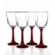 Martha Stewart Collection Glassware, Set of 4 Rhodes Water Goblets Red