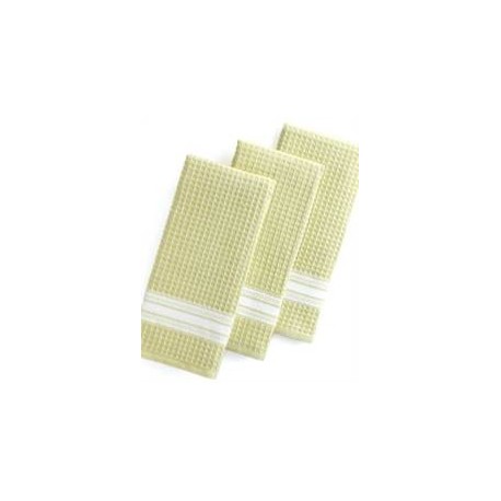 Martha Stewart Collection Kitchen Towels, Set of 3 Waffle Weave Yellow
