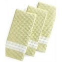 Martha Stewart Collection Kitchen Towels, Set of 3 Waffle Weave Yellow