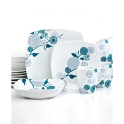 222 Fifth Dinnerware, Gia Turquoise 16 Piece Set 