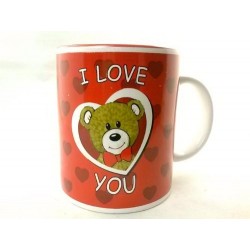 Red Ceramic Teddy Bear I Love You Mug 1 ct St Valentines Day Gift Idea