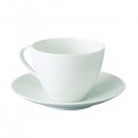 Teacup with saucer, white