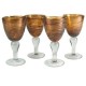 Artland Shimmer Goblets, 12-Ounce, Amber, Set of 4