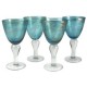 Artland Shimmer Goblets, 12-Ounce, Turquoise, Set of 4