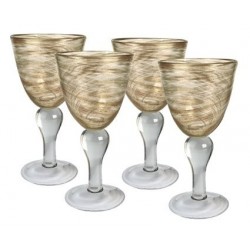 Artland Shimmer Goblets, 12-Ounce, Clear, Set of 4