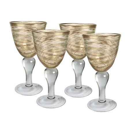 Artland Shimmer Goblets, 12-Ounce, Clear, Set of 4