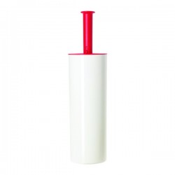 LOSJÖN Toilet brush, white/red