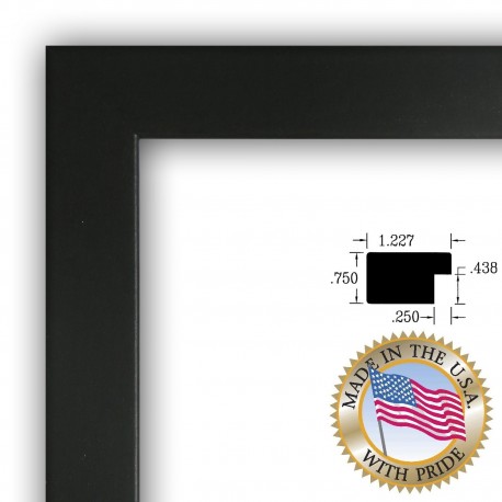 10x20 / 10 x 20 Satin Black Custom Picture Frame - Brand NEW .. 1.25'' wide