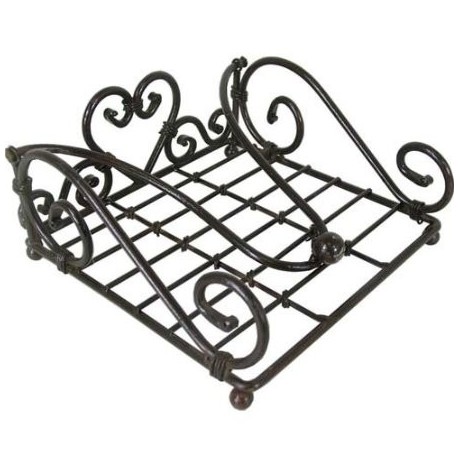 Dark Metal Square Vintage Design Napkin Holder