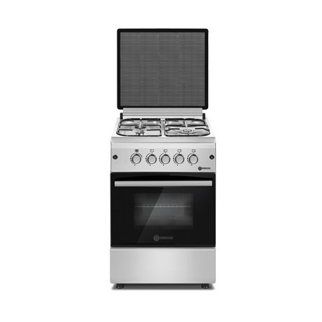 Haier Thermocool TEC Luxury Cooker (50cm x 60cm) with 4 Gas Burners (Silver) TLC 504G