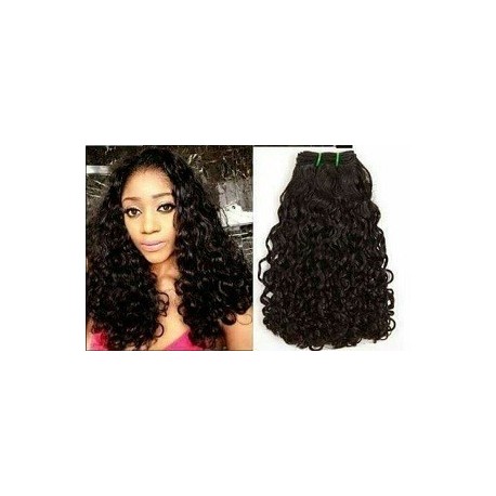 Human Virgin Hair Pure Black Curly Weave