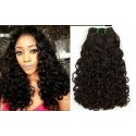 Human Virgin Hair Pure Black Curly Weave