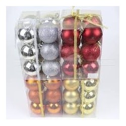 Christmas Ball  set of 16pcs 80mm Shatterproof Ornaments/Decorations Silver