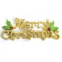 Merry Christmas Gold Plaque Medium Size